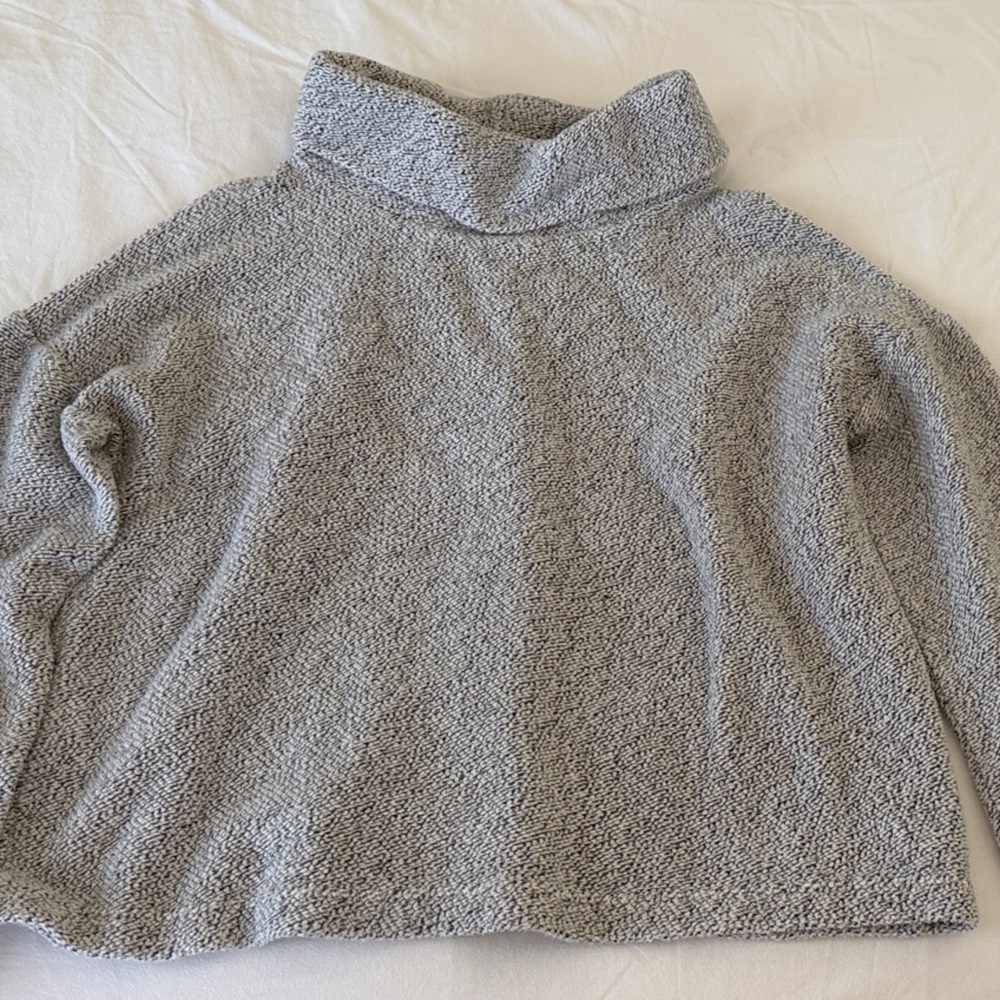 Cozy Heather Gray Turtleneck Sweater